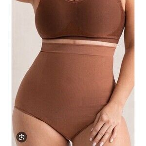 Shapermint High Waisted Brown Shaper Seamless Underwear Panty Small New